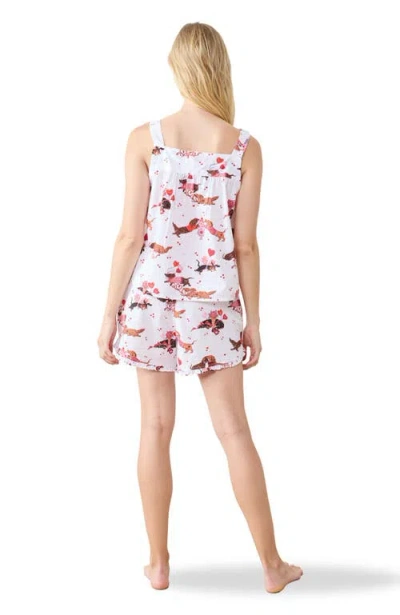 Printfresh Back To Bed Short Set In White