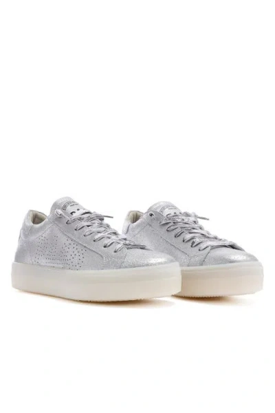 P448 Thea Platform Sneaker In Silver