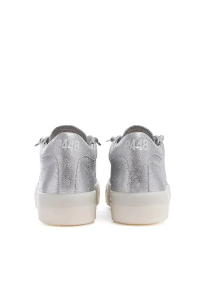 P448 Thea Platform Sneaker In Silver