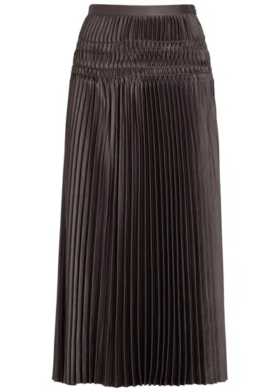 Joseph Hayes Pleated Woven Skirt In Black