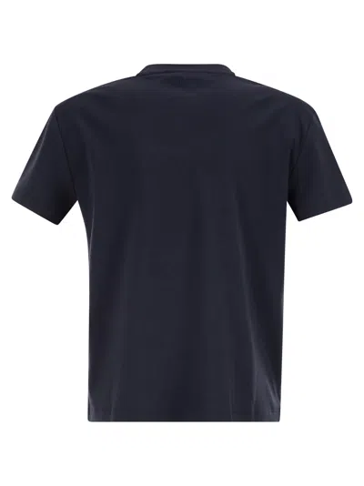 Max Mara Navy Blue Crew Neck T-shirt In Blue
