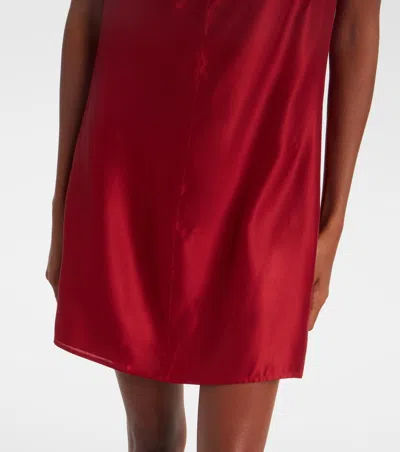 Khaite Women Red Turtle Neck Mini Dress, S Luxury Dresses For Women Darveys In Burgundy