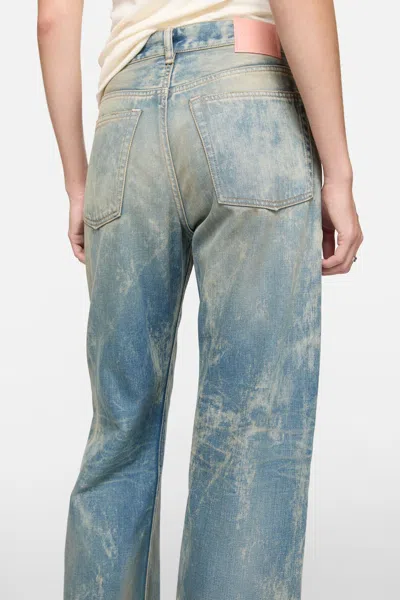 Acne Studios Distressed Denim Jeans In Gray