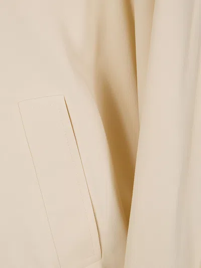 Twinset Cropped Lightweight Jacket With Front Zipper Closure In Neutral