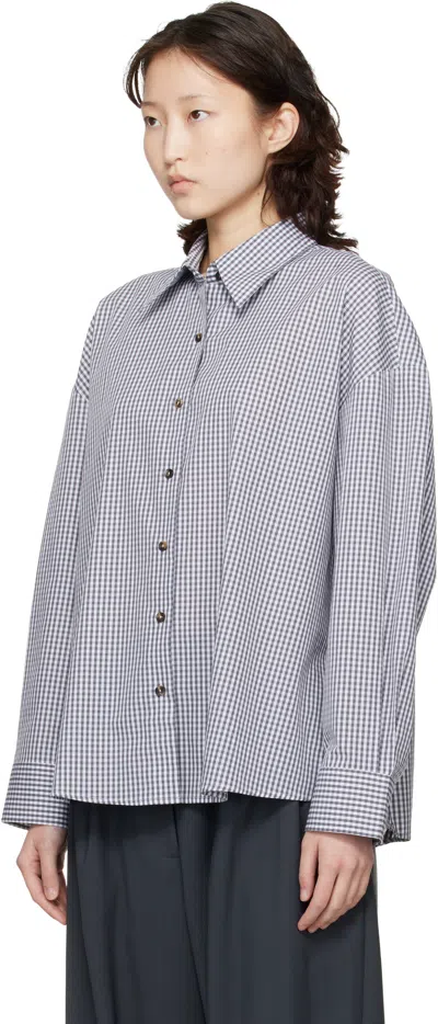 Cordera Gray & White Oversized Shirt In Gray