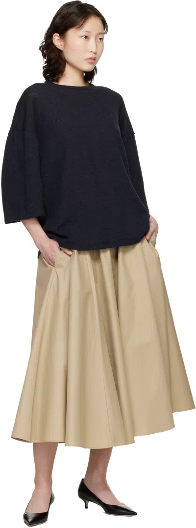 Cordera Gray Merino Wool Oversized T-shirt In Gray