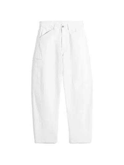 Lemaire Belt-loop Multiple-pockets Jeans In White