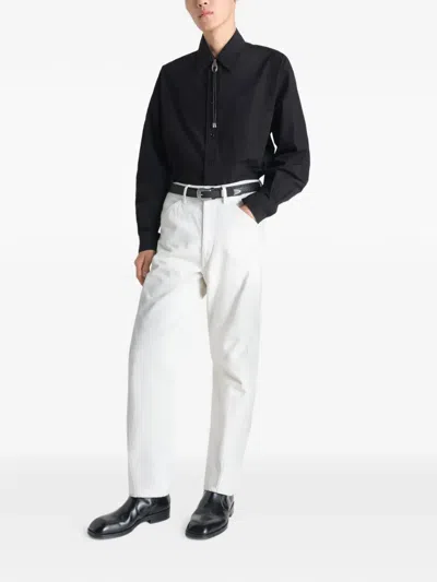 Lemaire Belt-loop Multiple-pockets Jeans In White