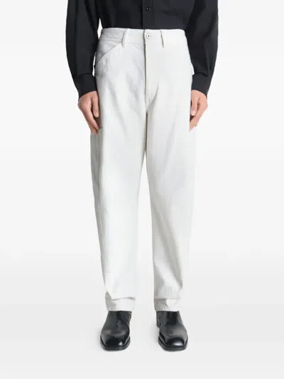 Lemaire Belt-loop Multiple-pockets Jeans In White