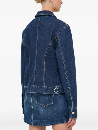 Trussardi Button-up Denim Jacket In Blue