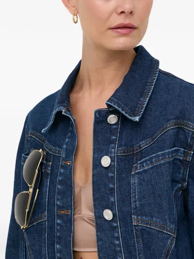 Trussardi Button-up Denim Jacket In Blue
