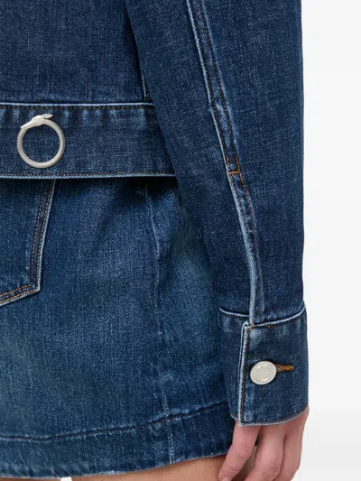 Trussardi Button-up Denim Jacket In Blue