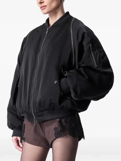 Article Ten Shearling-panel Bomber Jacket In Black