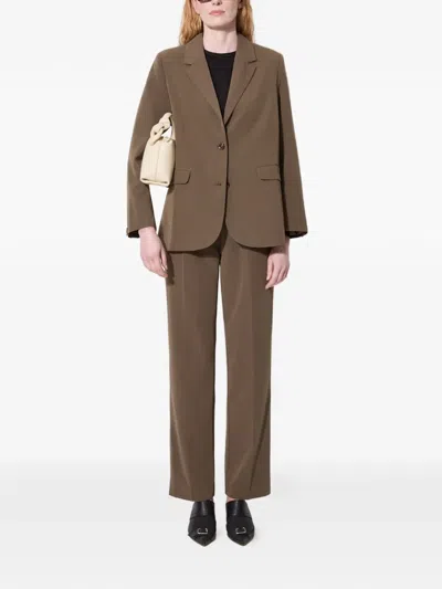 Samsoe & Samsoe Buttoned Single-breasted Blazer In Brown