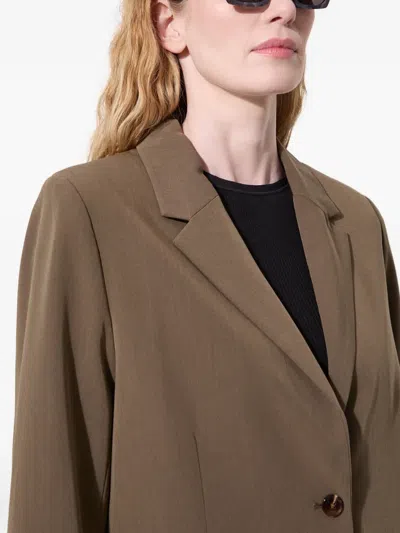 Samsoe & Samsoe Buttoned Single-breasted Blazer In Brown