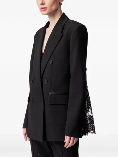 Article Ten Lace-embellished Blazer In Black