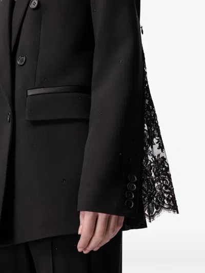 Article Ten Lace-embellished Blazer In Black