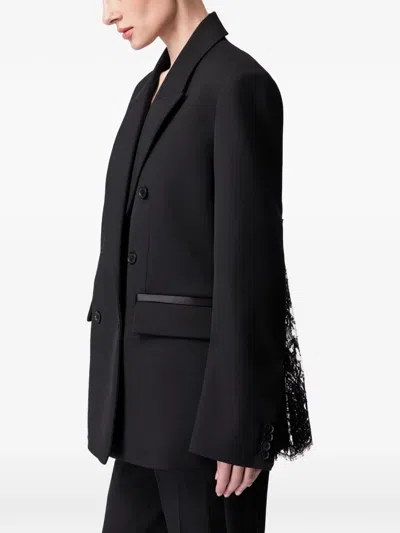 Article Ten Lace-detail Blazer In Black