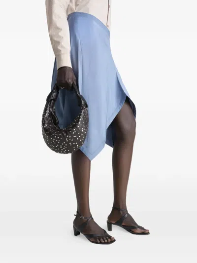 Lemaire Dark Chocolate Studs Dots Mini Fortune Croissant Bag In Brown