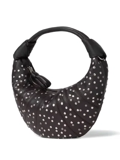 Lemaire Dark Chocolate Studs Dots Mini Fortune Croissant Bag In Brown