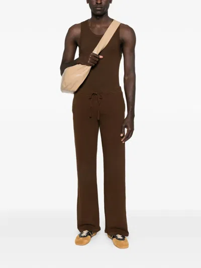 Entire Studios Drawstring Track Pants In Brown
