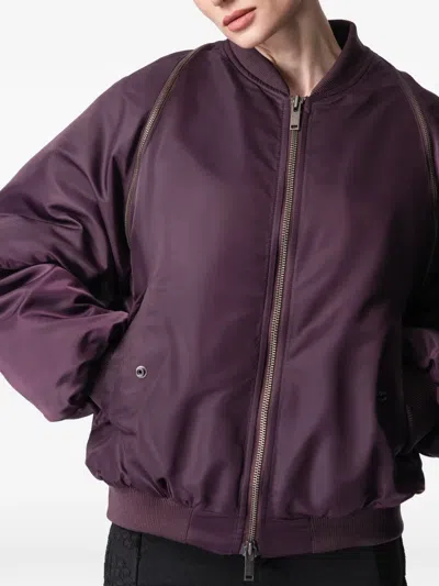 Article Ten Shearling-panel Bomber Jacket In Black