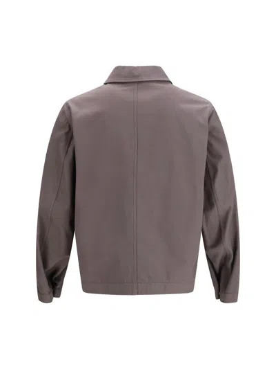 Stone Island Buttoned Patch Jacket In Gray