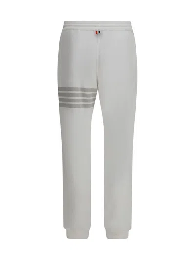 Thom Browne Solid Loopback Overdyed 4-bar Sweatpants In Gray