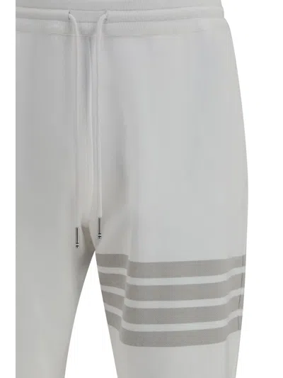 Thom Browne Solid Loopback Overdyed 4-bar Sweatpants In Gray