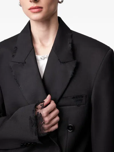 Article Ten Lace-details Blazer In Black