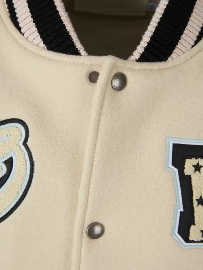 Off-white Logo-patch Bomber Jacket In Neutral