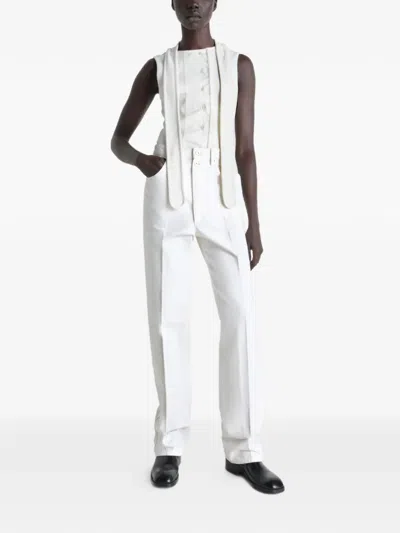 Lemaire Belt-loop Pocket Jeans In White