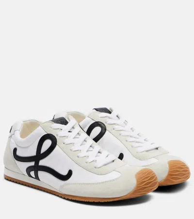 Loewe Ballet Runner 2.0 Nylon And Calfskin Low-top Sneakers In White
