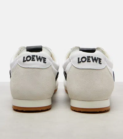 Loewe Ballet Runner 2.0 Nylon And Calfskin Low-top Sneakers In White