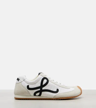 Loewe Ballet Runner 2.0 Nylon And Calfskin Low-top Sneakers In White