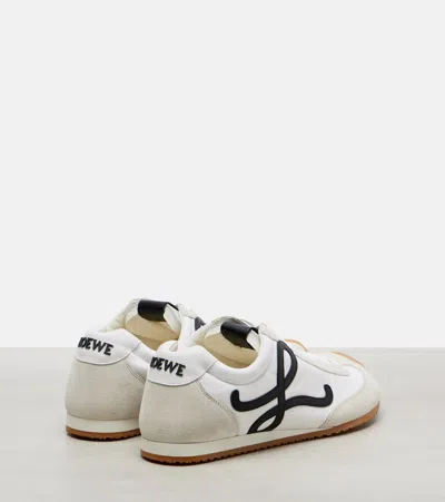 Loewe Ballet Runner 2.0 Nylon And Calfskin Low-top Sneakers In White