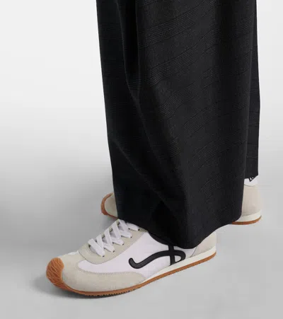 Loewe Ballet Runner 2.0 Nylon And Calfskin Low-top Sneakers In White