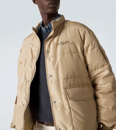 Visvim Elias Silk Down Jacket In Brown