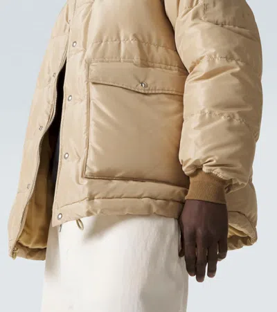 Visvim Elias Silk Down Jacket In Brown