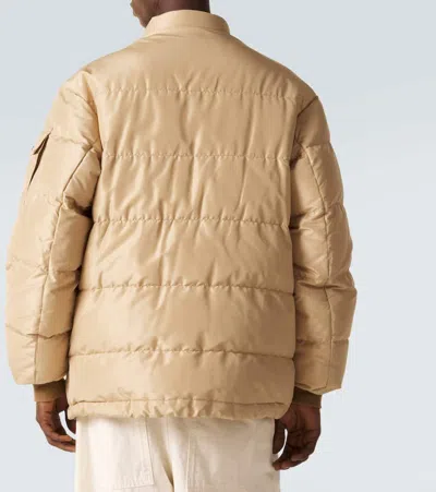 Visvim Elias Silk Down Jacket In Brown