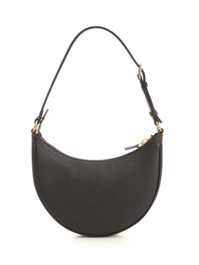 Valentino Half-moon Leather Shoulder Bag With Chain Strap