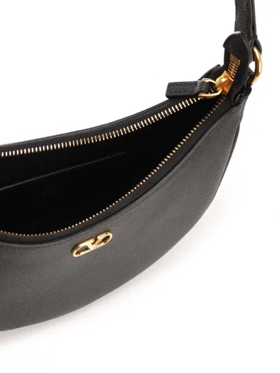 Valentino Half-moon Leather Shoulder Bag With Chain Strap