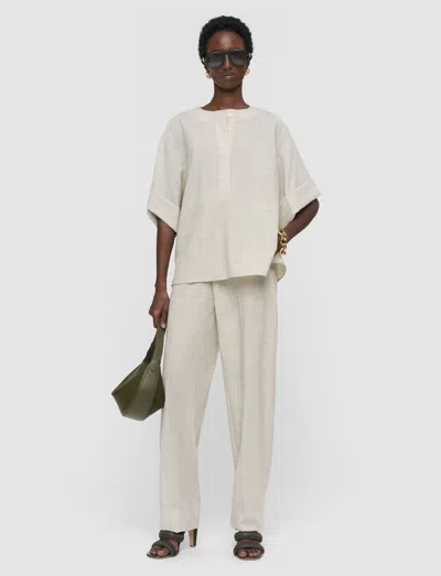 Joseph Yani Light Wool Blouse In White