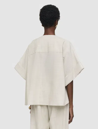 Joseph Yani Light Wool Blouse In White