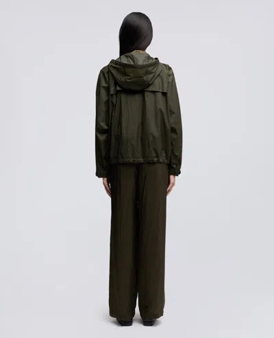 Aspesi Hooded Jacket Nylon Silk Long Sleeves In Brown