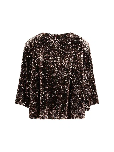 Ella Brown Polyester Blouse In Brown