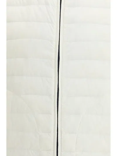 Herno Nylon Reversible Down Jacket High Neck In White
