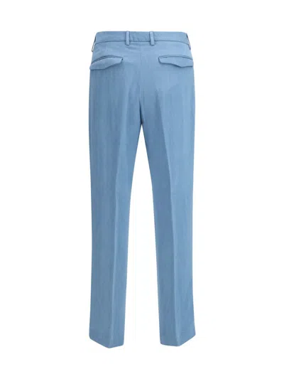 Cruna Flat Front Trousers In Blue