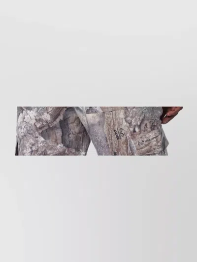 Represent Mens Tree-graphic Print Camouflage Cotton Trucker Jacket In Multi