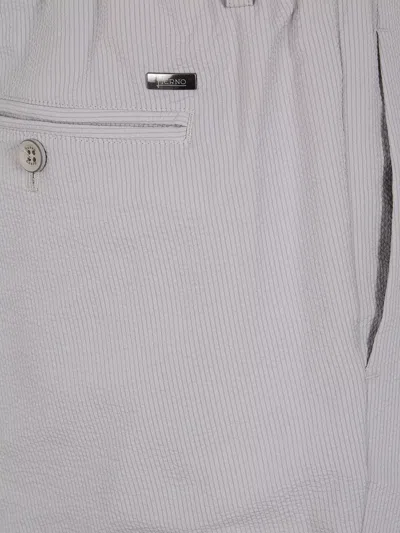 Herno Seercrease Tailored Trousers Belt Loops Pockets In Multi